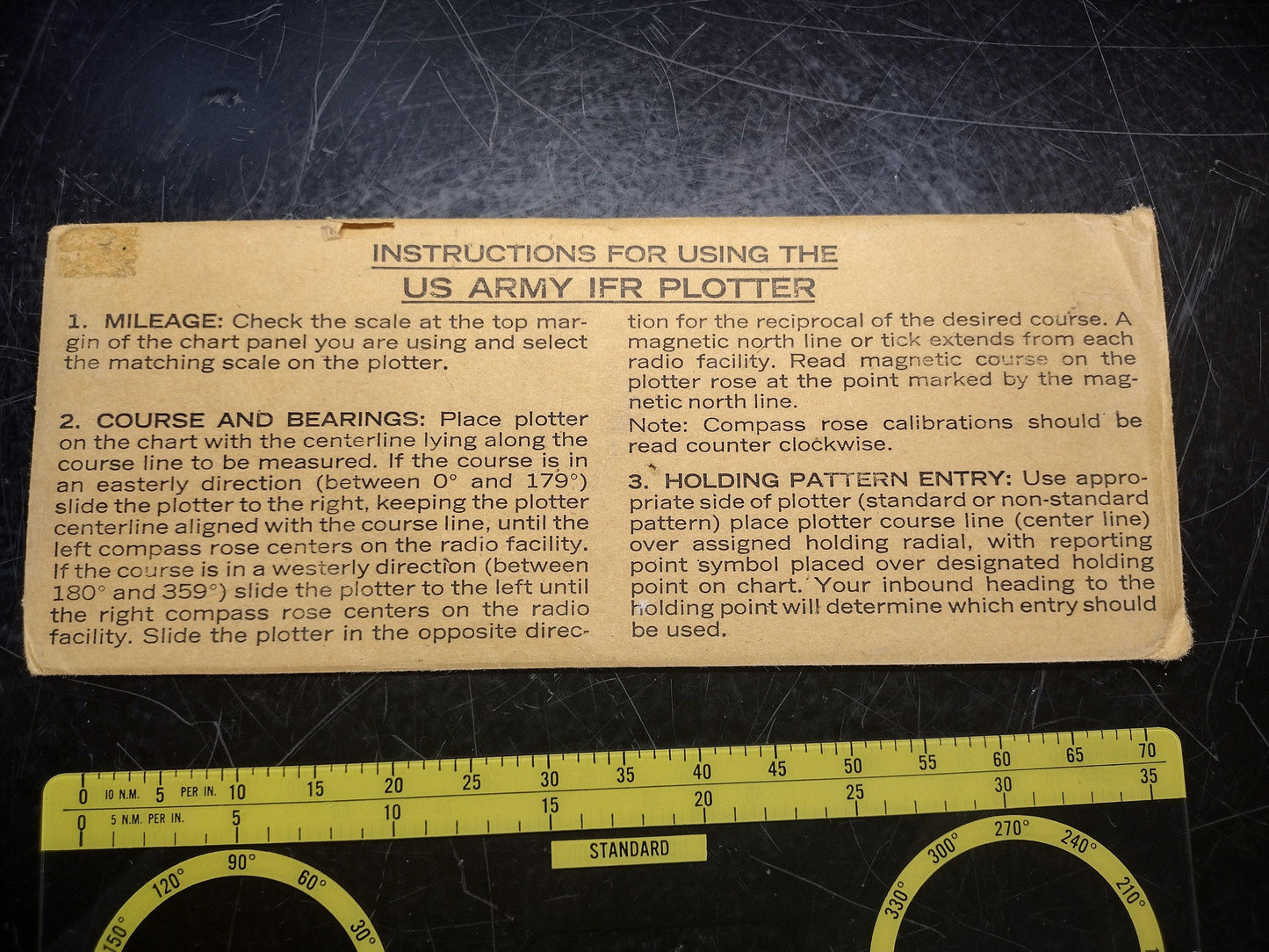 US Army IFR Plotter Tool and Envelope | FREE Us Shipping!