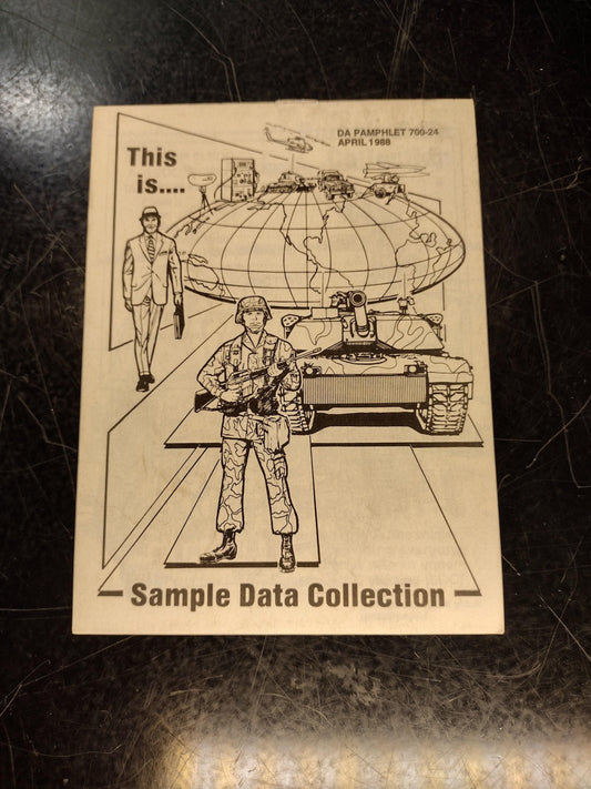 US Army Sample Data Collection Ephemera Pamphlet Booklet (April 1988) | FREE US Shipping!