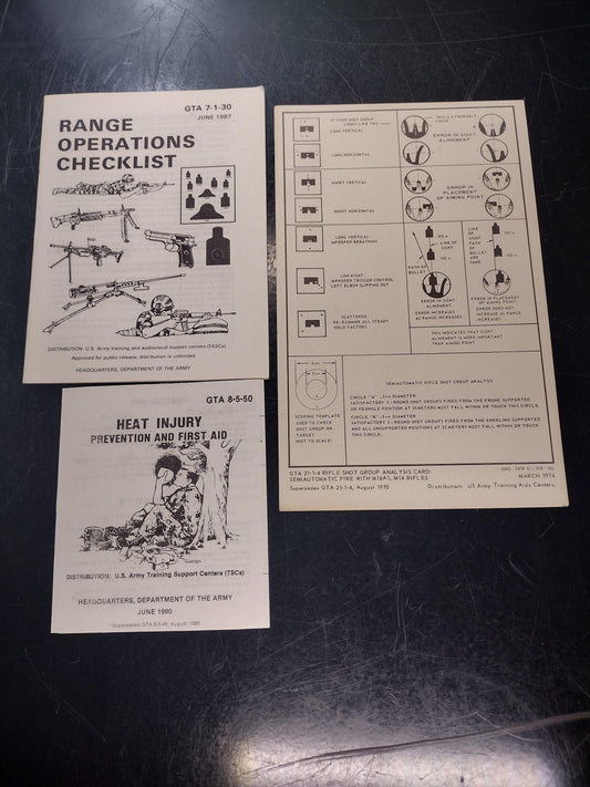 Bundle of US Army Firing Range Ephemera Pamphlet Booklet | FREE US Shipping!