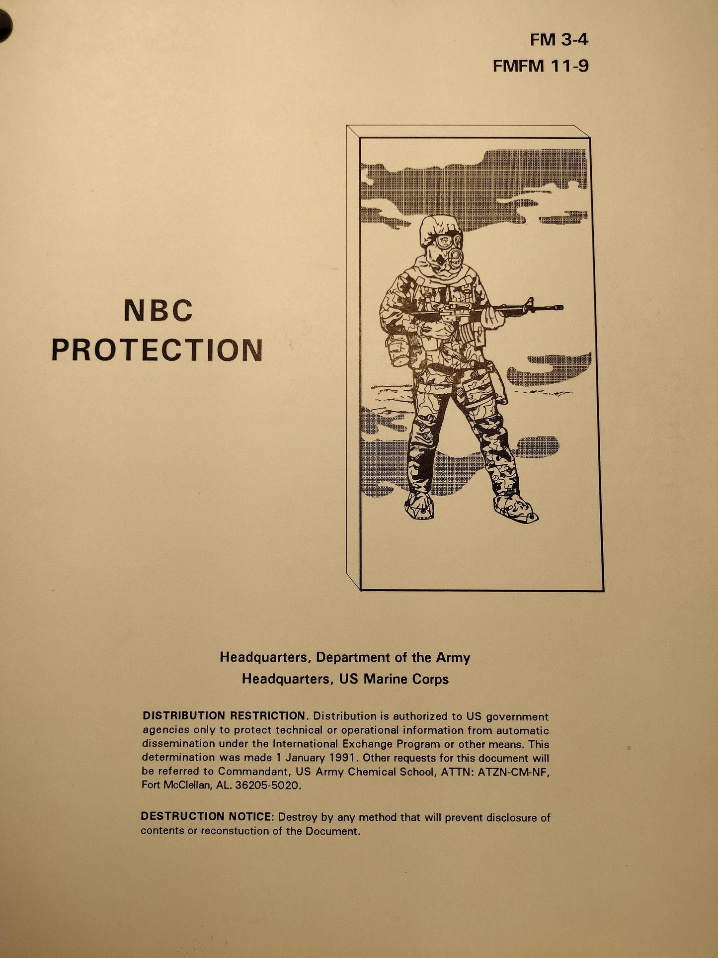 US Army & Marines NBC Protection - Ephemera Pamphlet Booklet | Free US Shipping!