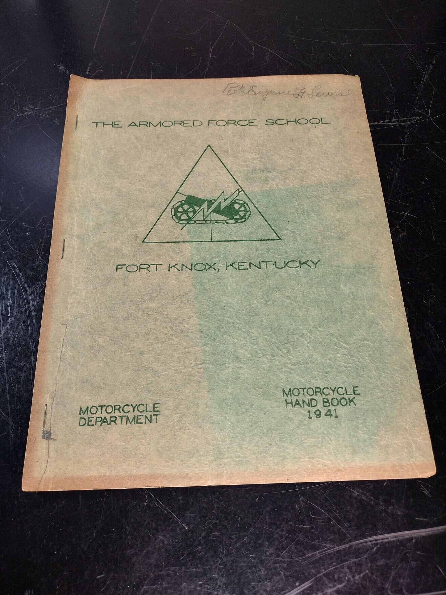 US Army Motorcycle Handbook From Army Armored Force School 1941 | FREE US Shipping!