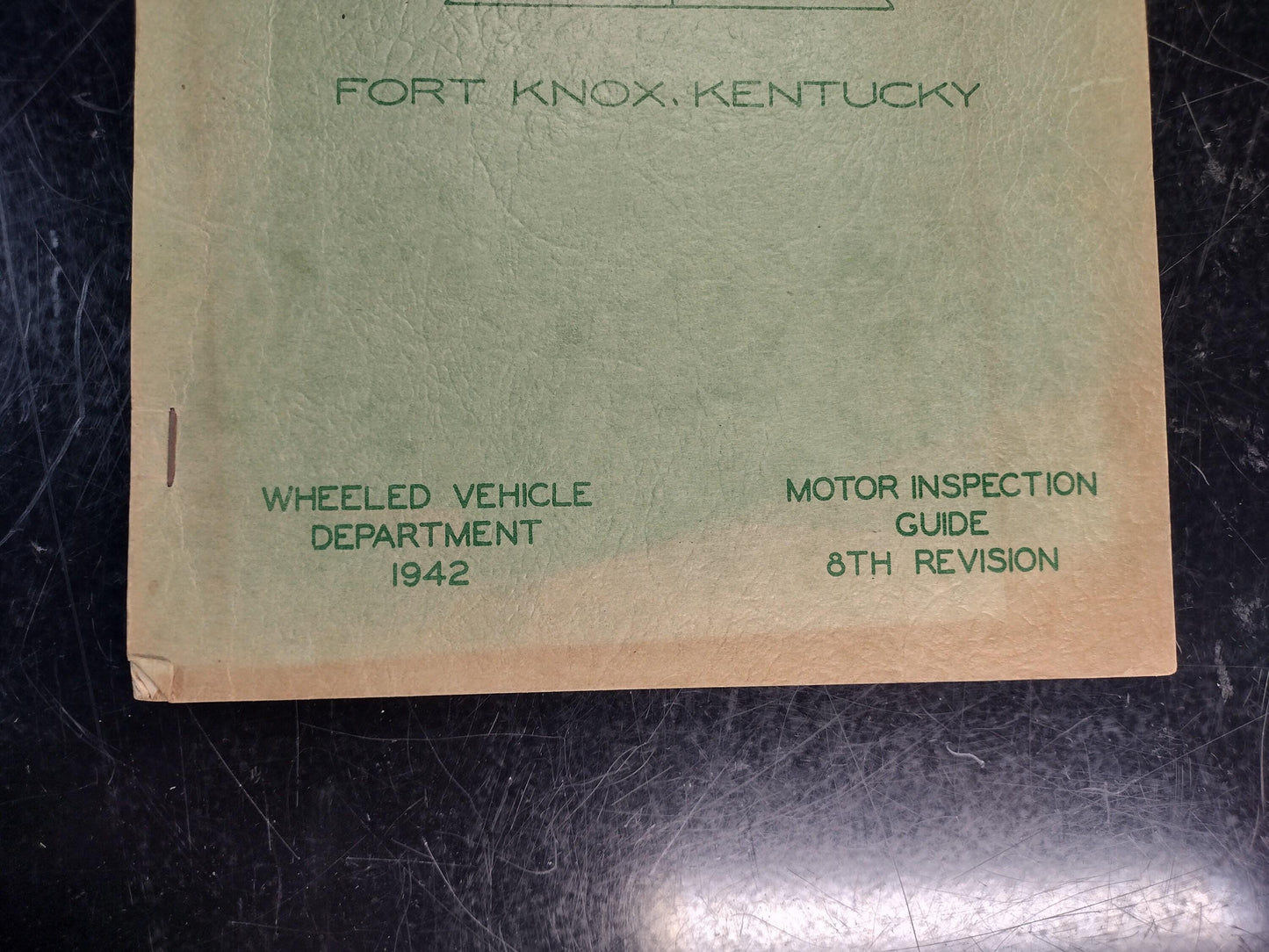 US Army Armored Force School Motor Inspection Guide 8th Revision From 1942 | FREE US Shipping!