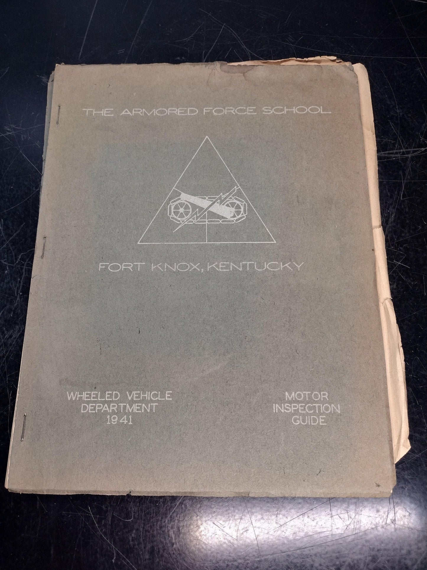 US Army Armored Force School Motor Inspection Guide From 1941 | FREE US Shipping!