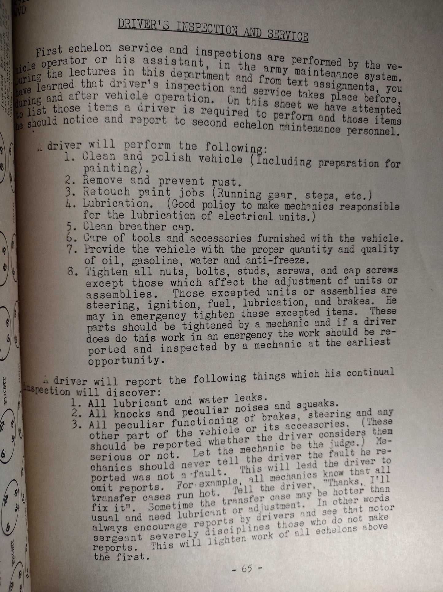 US Army Armored Force School Motor Inspection Guide 8th Revision From 1942 | FREE US Shipping!