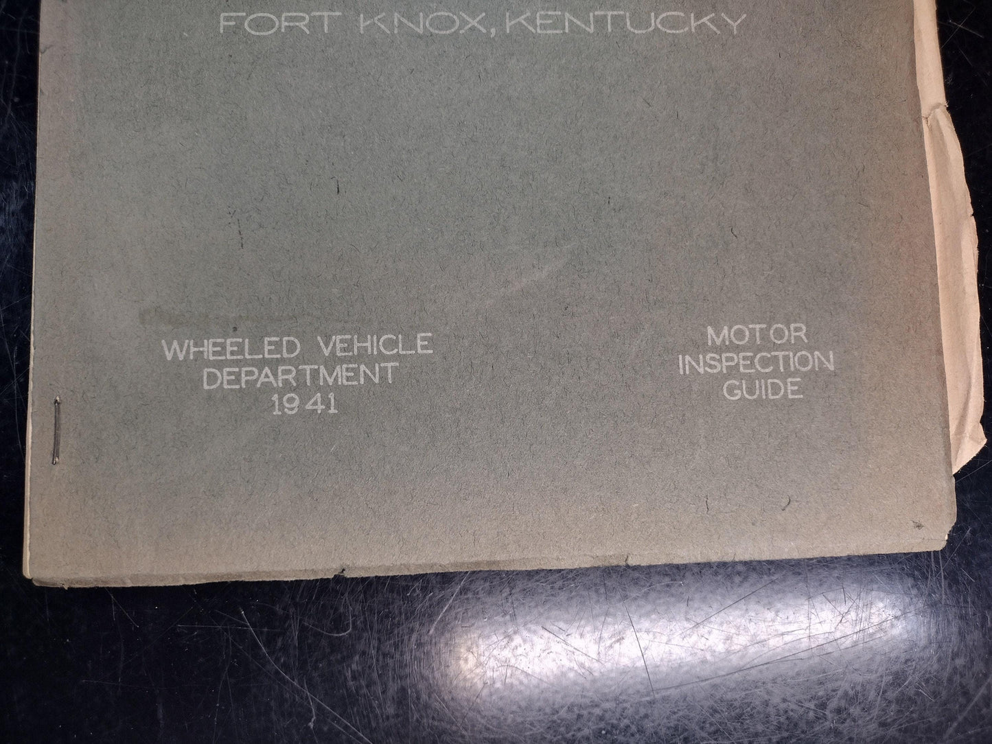 US Army Armored Force School Motor Inspection Guide From 1941 | FREE US Shipping!