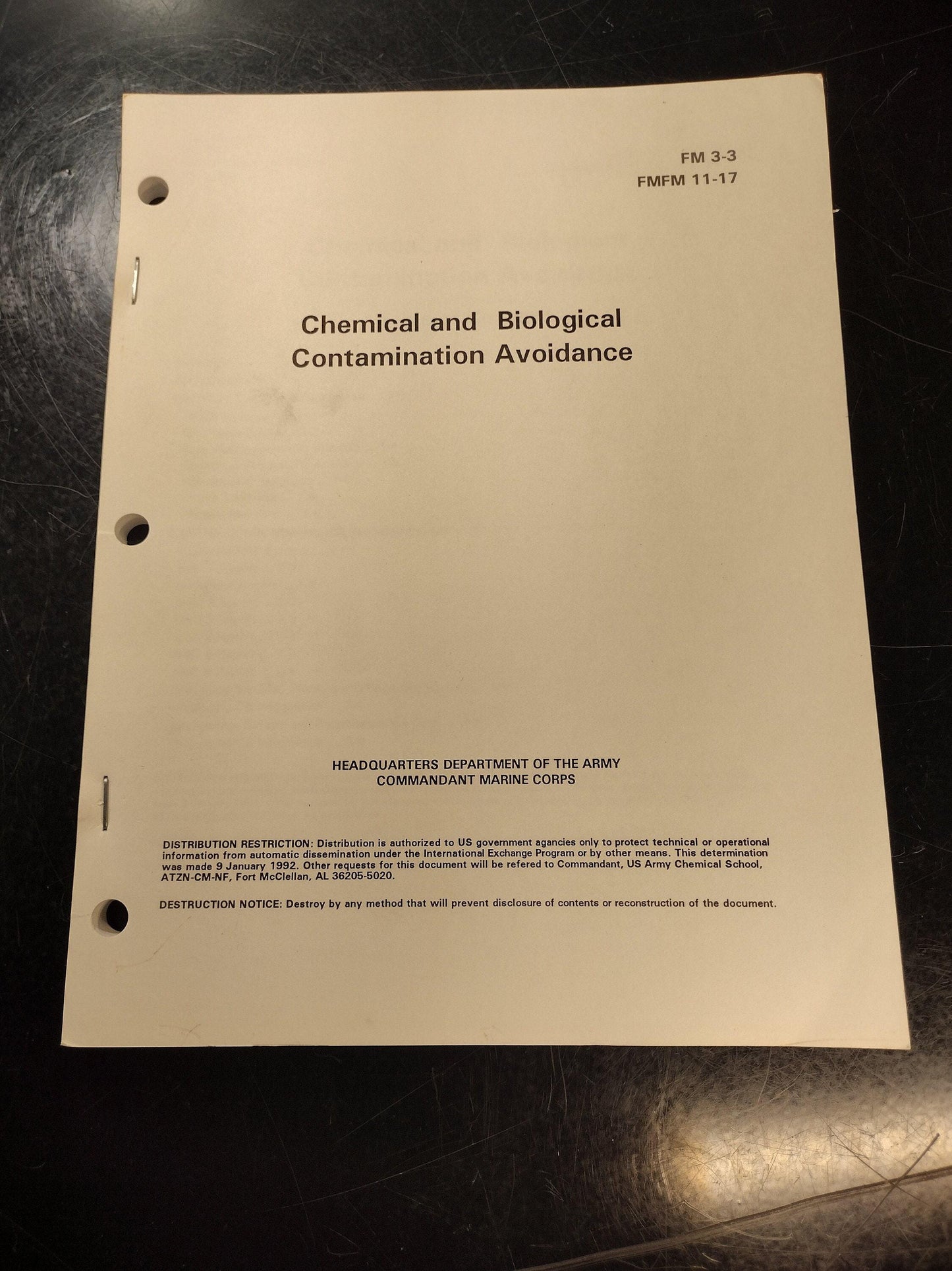 US Army Chemical and Biological Contamination Avoidance Ephemera Pamphlet Booklet | FREE US Shipping!