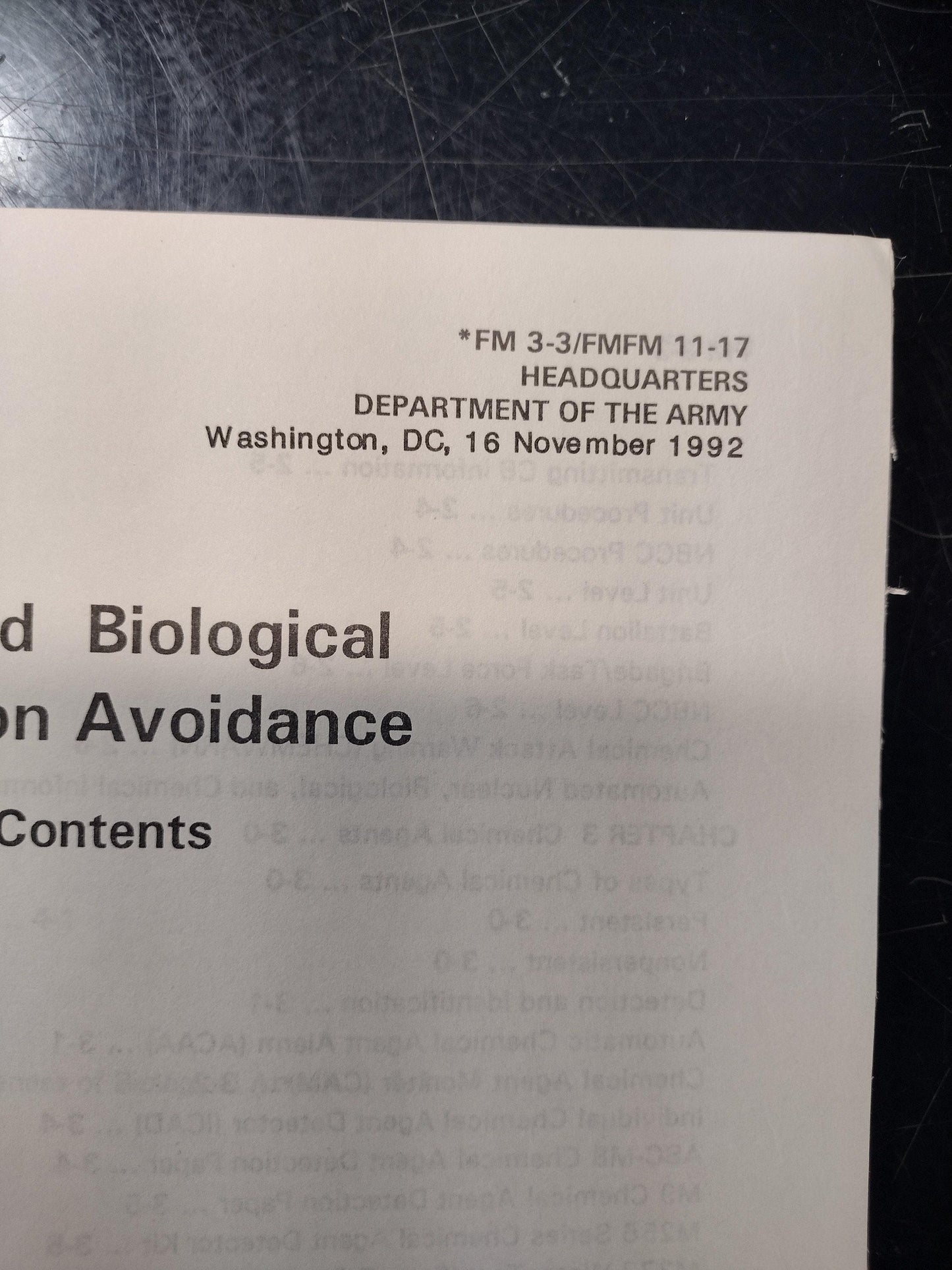 US Army Chemical and Biological Contamination Avoidance Ephemera Pamphlet Booklet | FREE US Shipping!