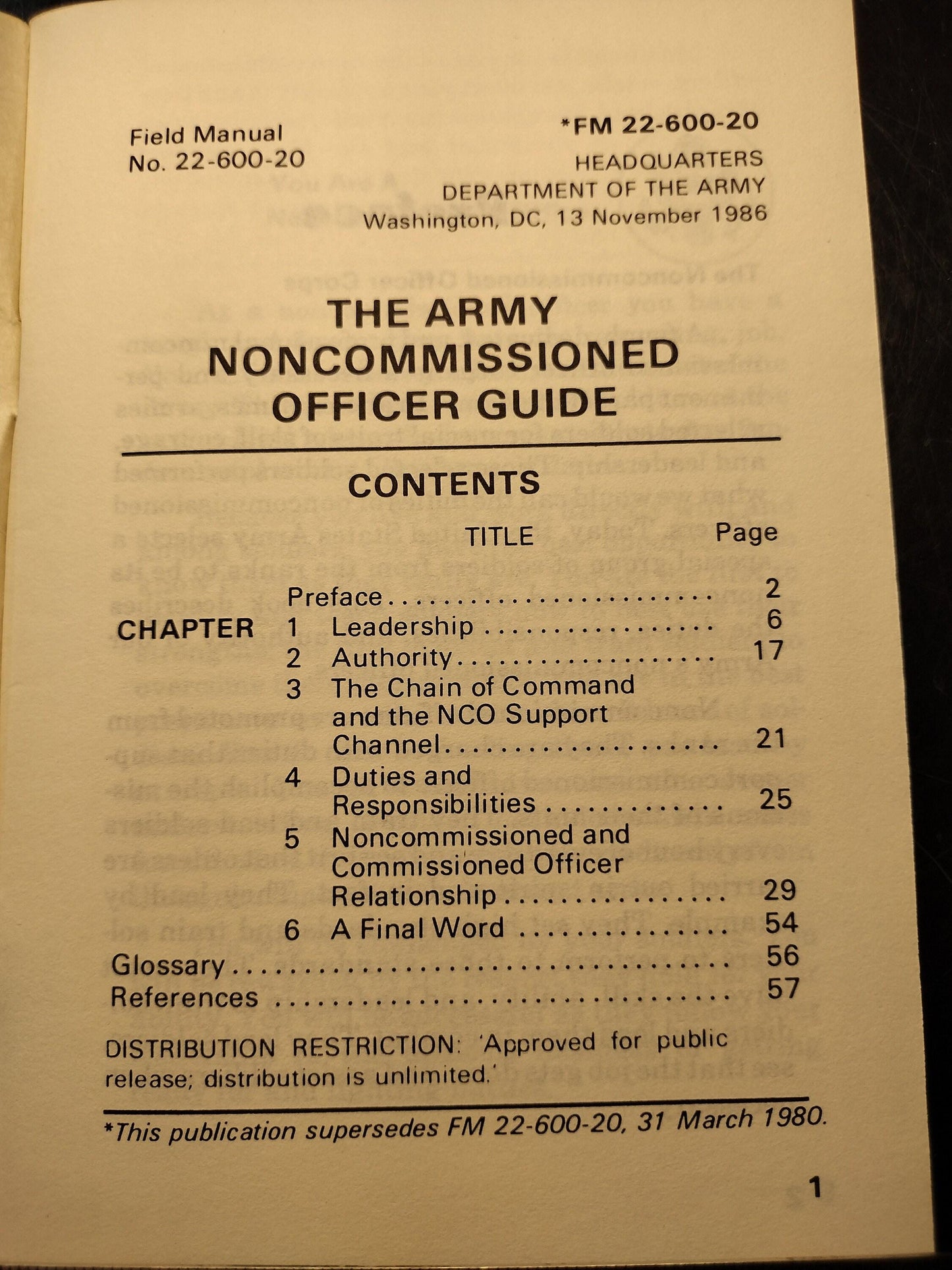 US Army Noncommissioned Officer Guide (1986 FM 22-600-20) | FREE Us Shipping!