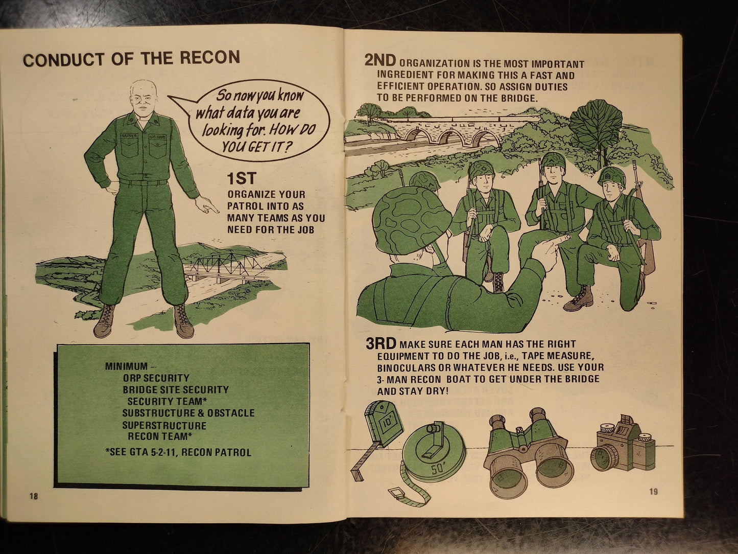 US Army Bridge Recon Ephemera Pamphlet Booklet (1981 GTA-5-7-10) | FREE Us Shipping!