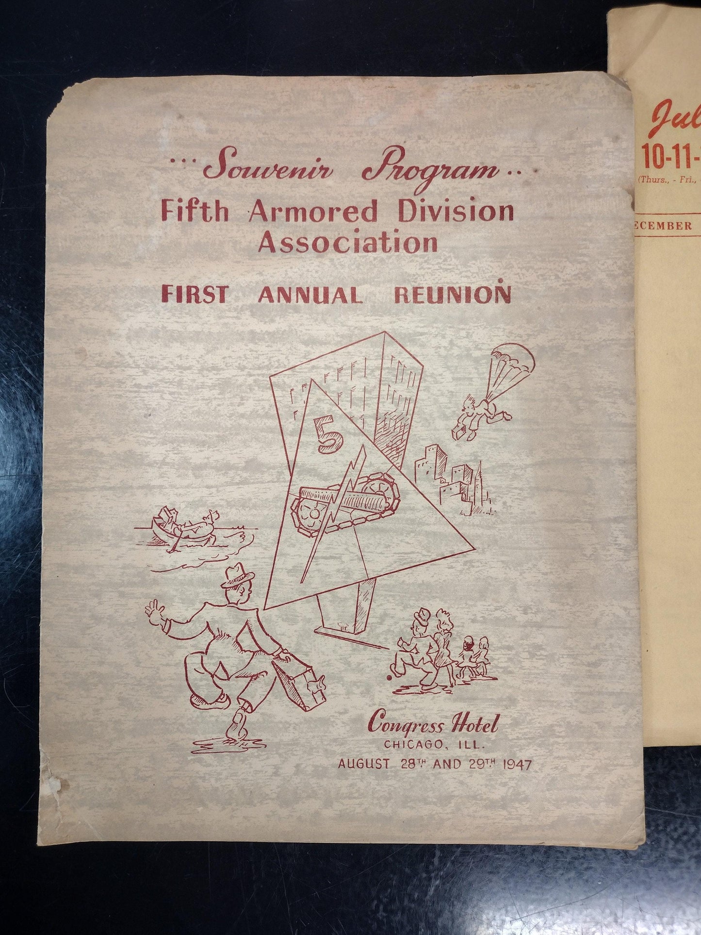 US Army 5th Armored Division Reunion Booklets From 1950's | FREE US Shipping!