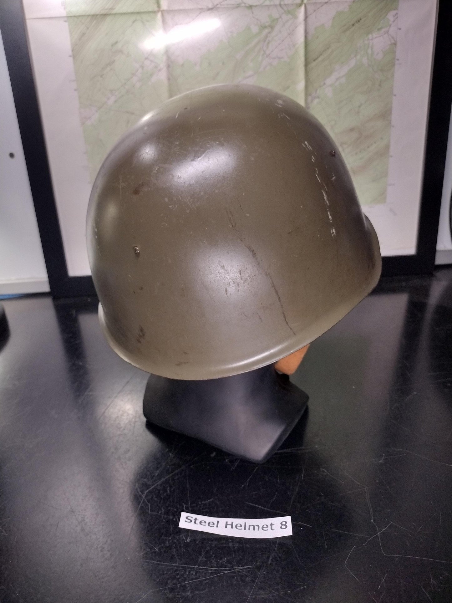 Used Army Steel Helmet (Size:Unknown) | FREE US Shipping! (Helmet 8)