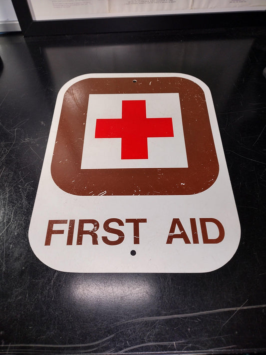 First Aid Heavy Duty Plastic Sign From Military Base | FREE US Shipping!