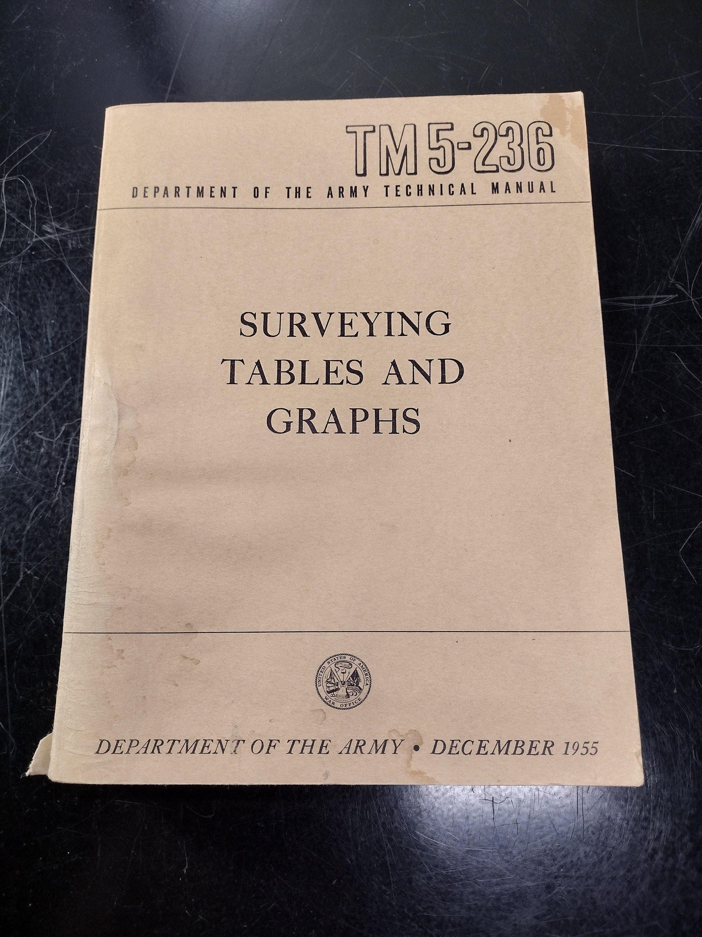 US Army Surveying Tables And Graphs (Dec 1955 - TM 5-236)