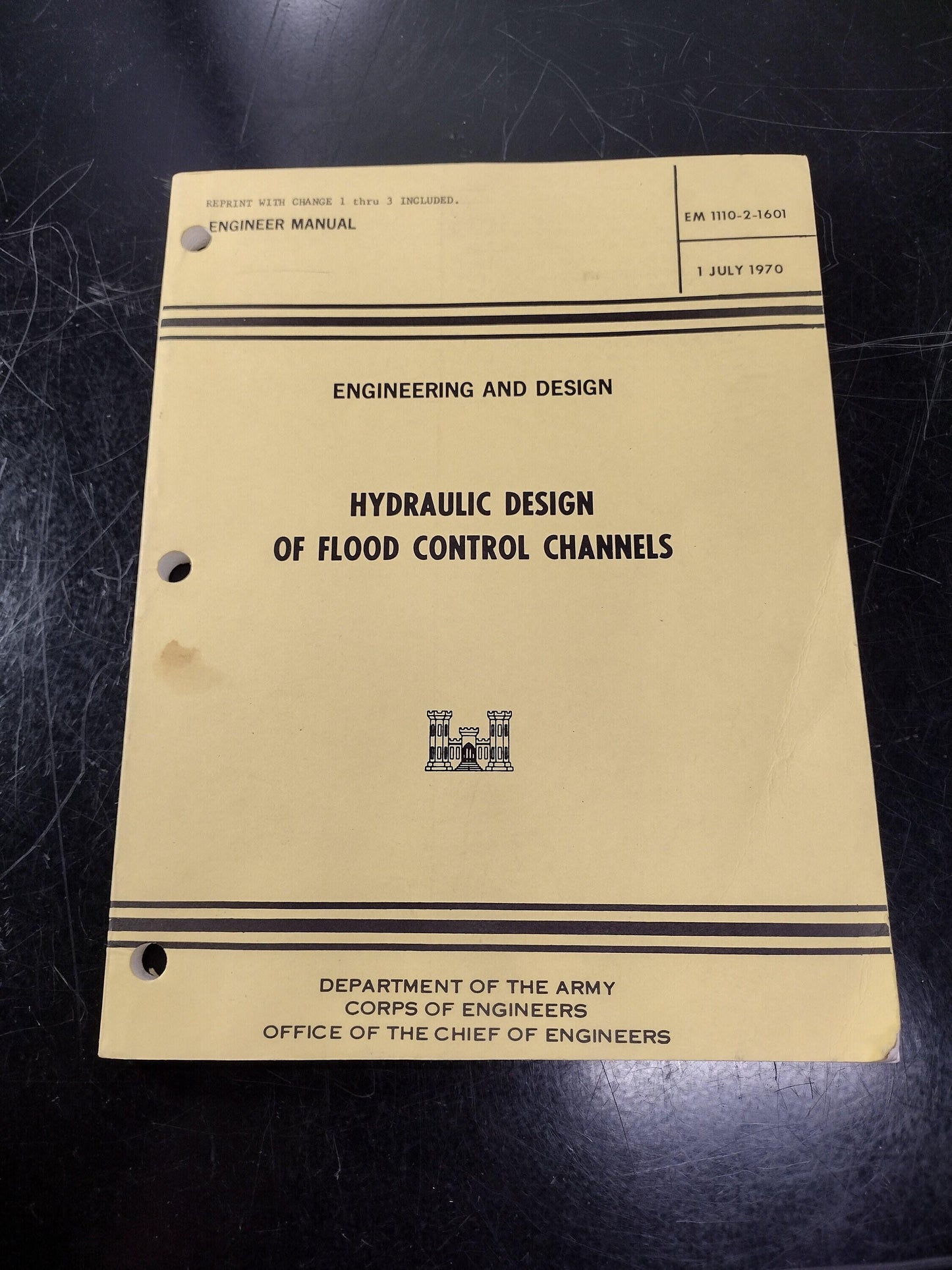 Hydraulic Design of Flood Control Channels Field Manual (1 July 1970 - EM-1110-2-1601)