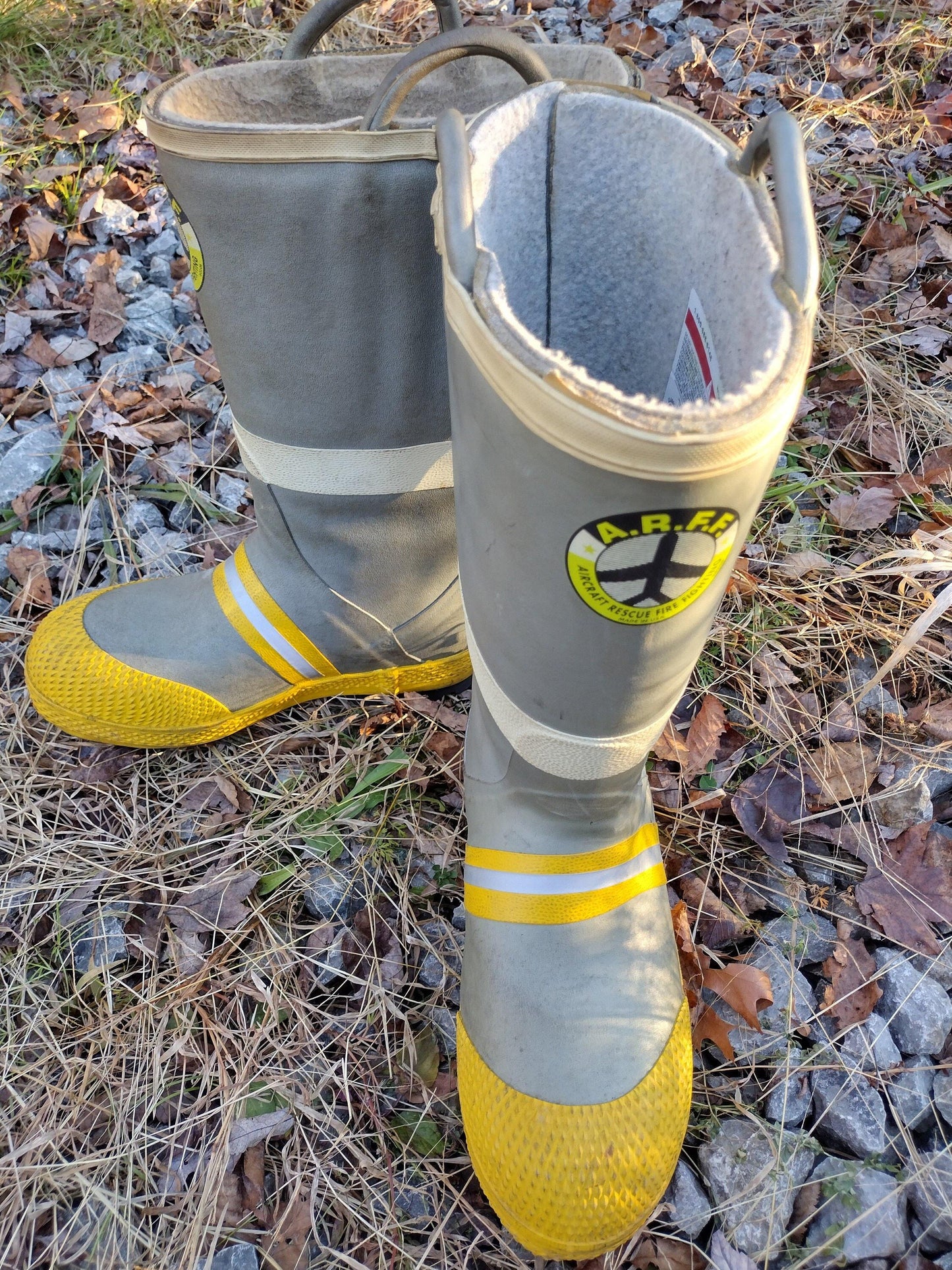 Military Aircraft Rescue Fire Fighter Boots (Size 11 Wide - A.R.F.F.) | Military Surplus