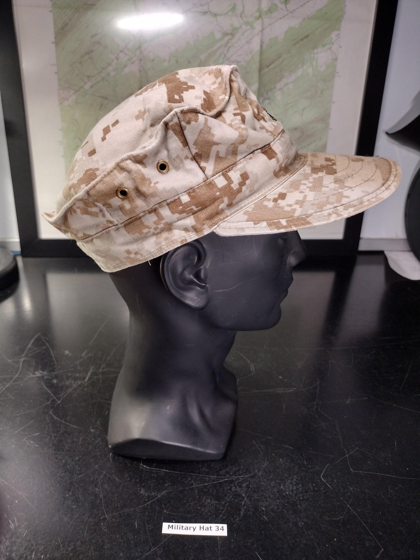 US Marine Corps Garrison Hat Desert Digital Camo Garrison Hat (Size: Small) | FREE US Shipping!