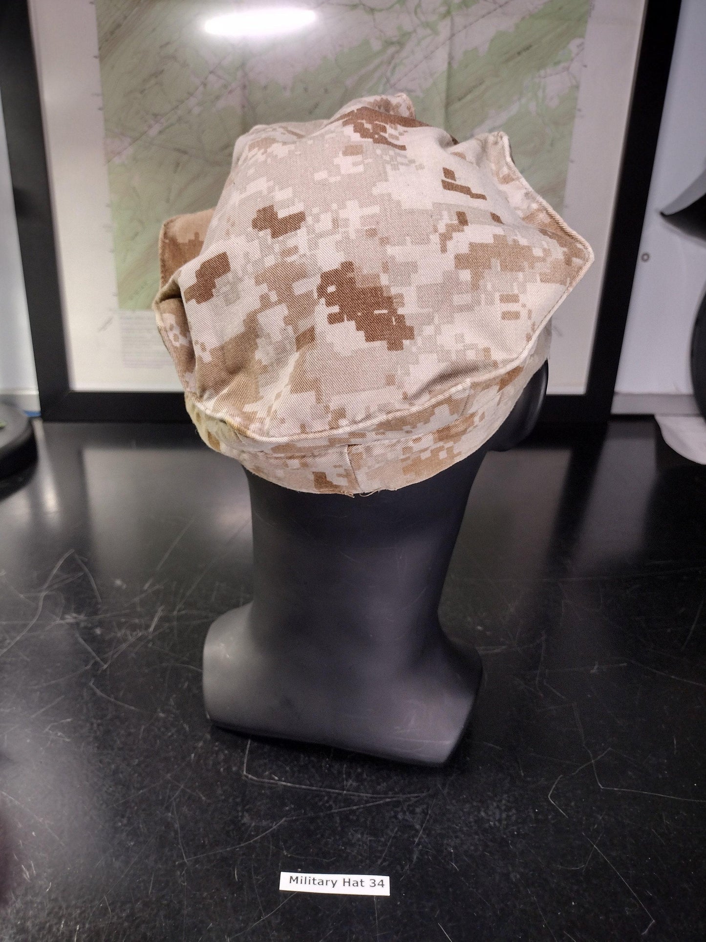 US Marine Corps Garrison Hat Desert Digital Camo Garrison Hat (Size: Small) | FREE US Shipping!