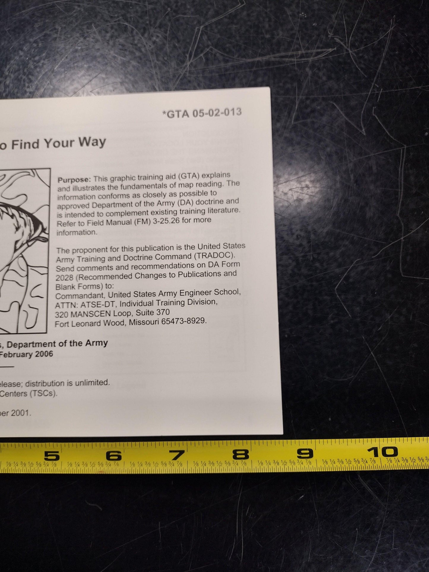 US Army How To Find Your Way Ephemera Pamphlet Booklet - Brand New (GTA 05-02-013 October 2001 ) | Free US Shipping!