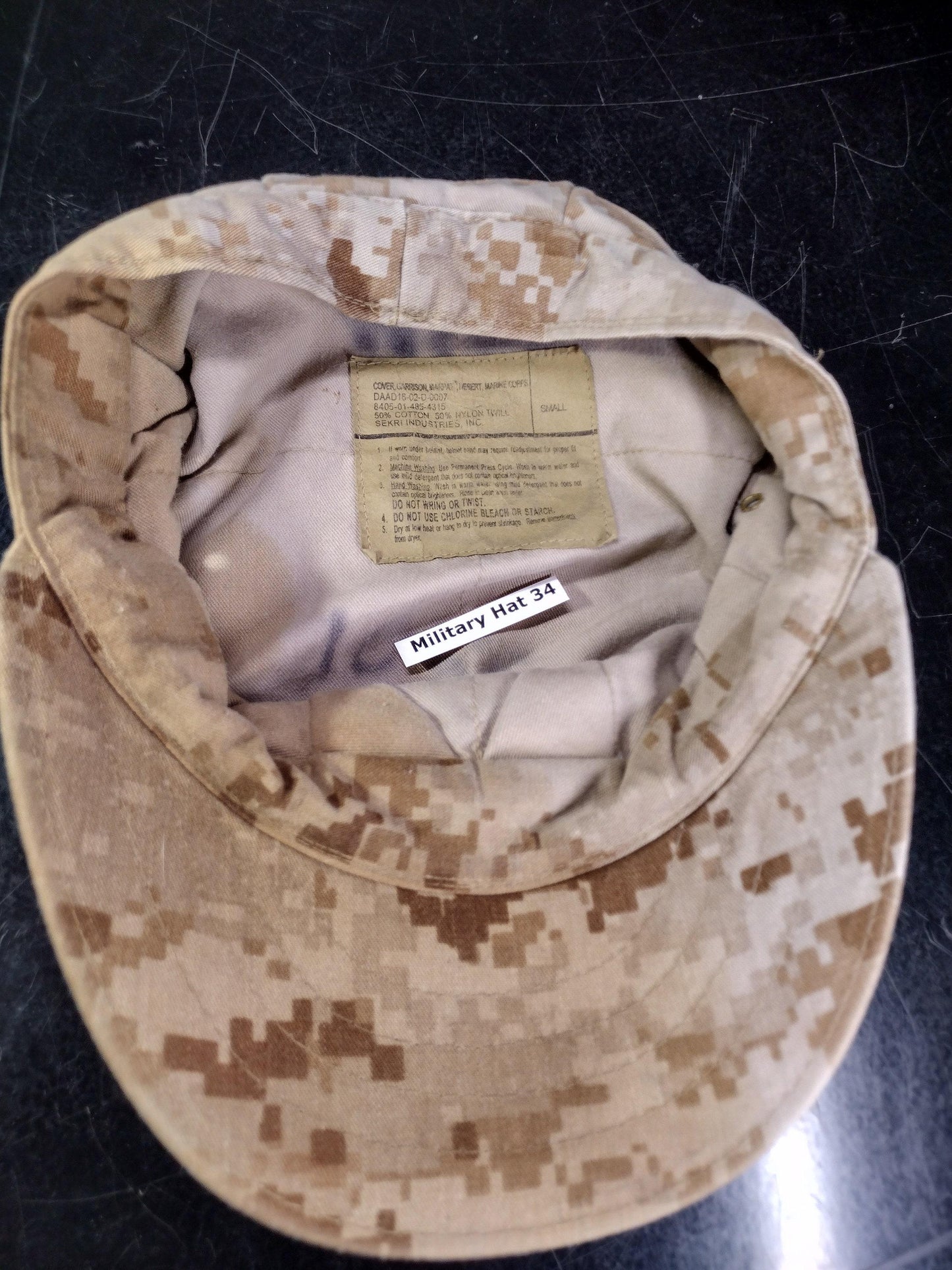 US Marine Corps Garrison Hat Desert Digital Camo Garrison Hat (Size: Small) | FREE US Shipping!