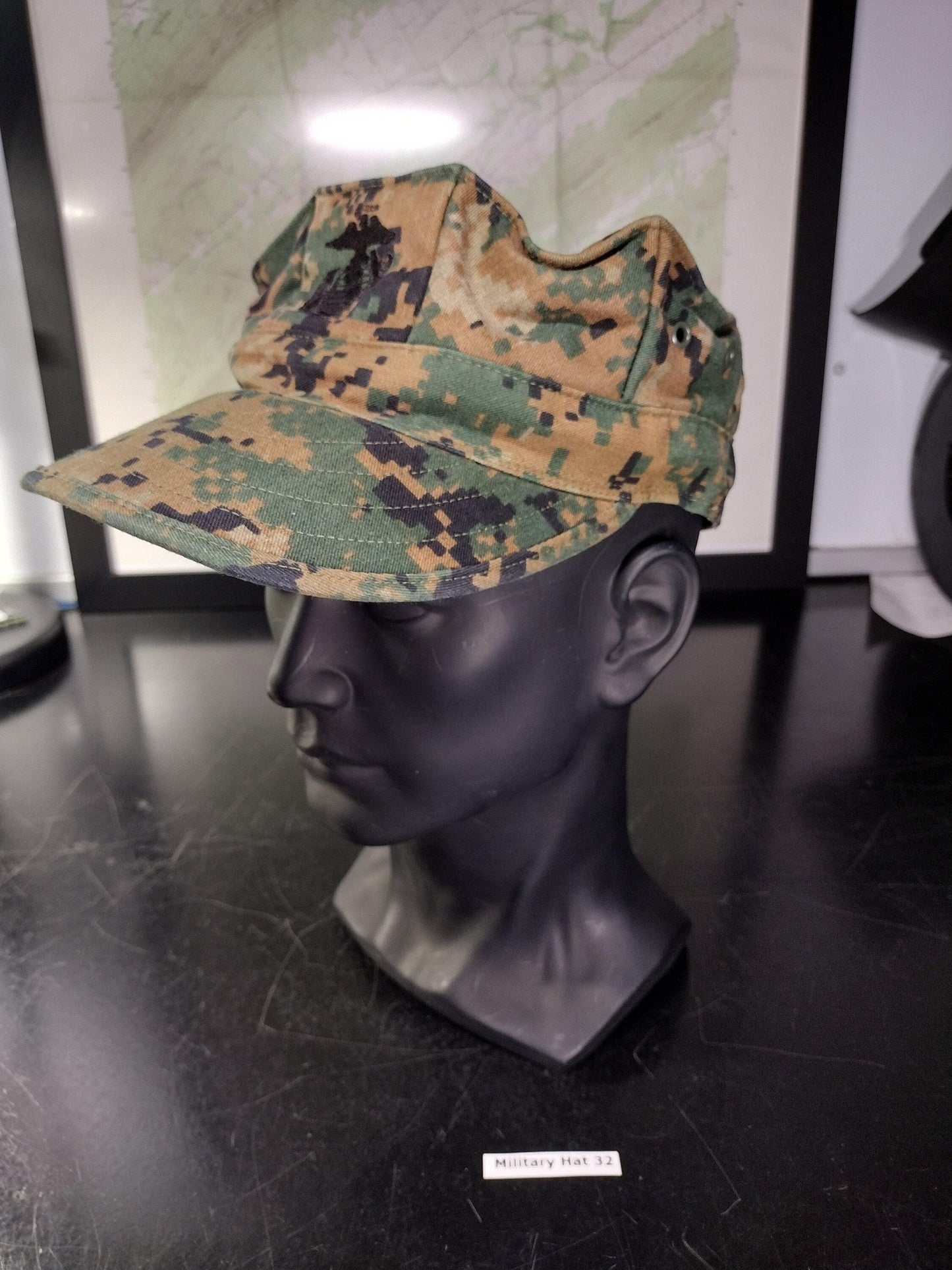 US Marine Corps Hat Woodland Digital Camo Garrison Hat (Size: Small or X-Small) | FREE US Shipping!