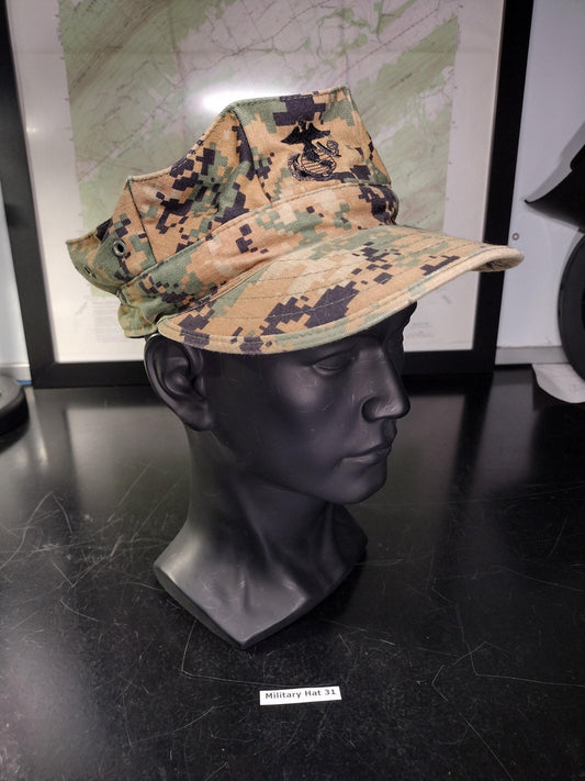 US Marine Corps Hat Digital Marpat Camo Garrison Hat (Size: X-Small) | FREE US Shipping!