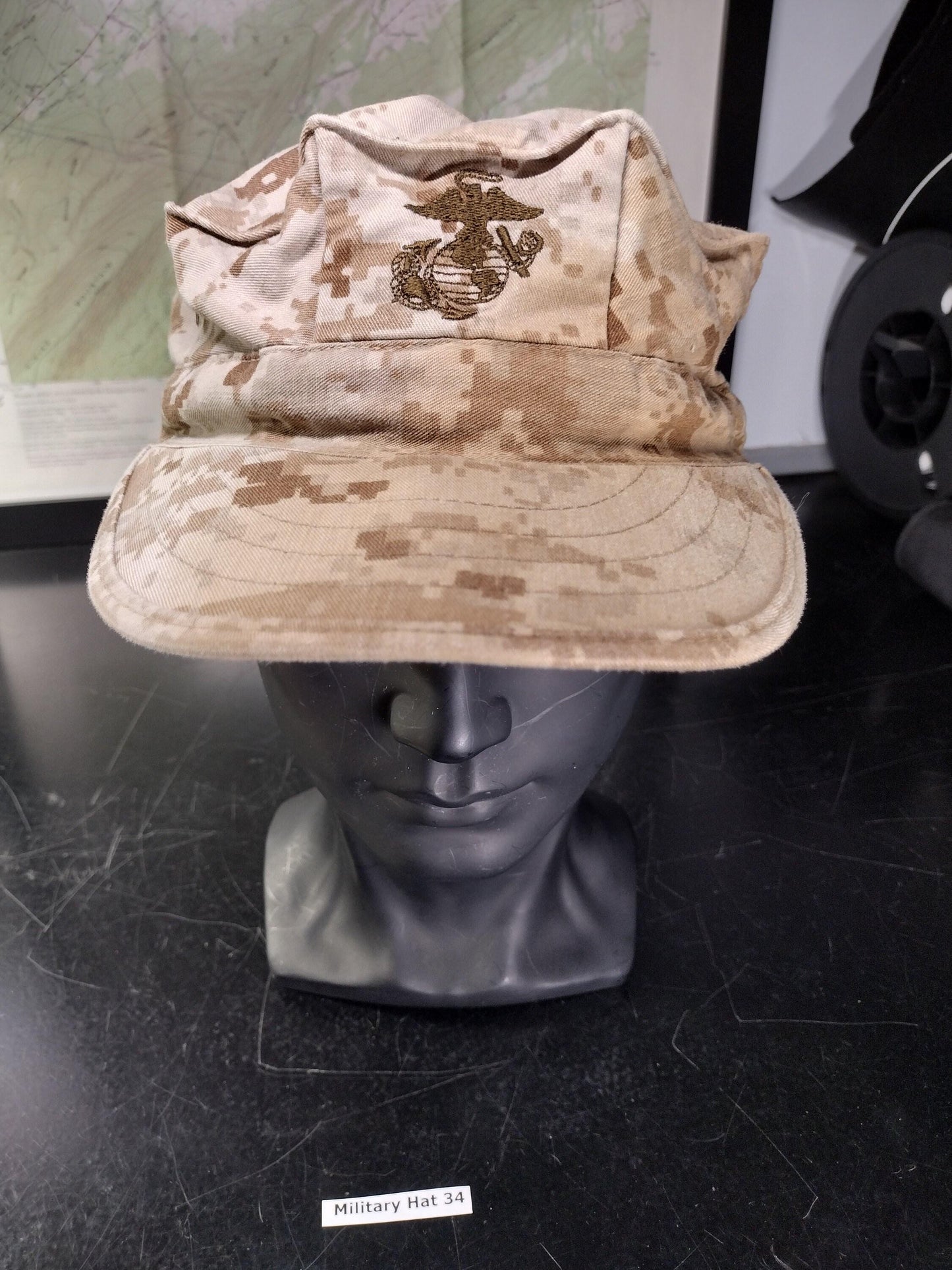 US Marine Corps Garrison Hat Desert Digital Camo Garrison Hat (Size: Small) | FREE US Shipping!