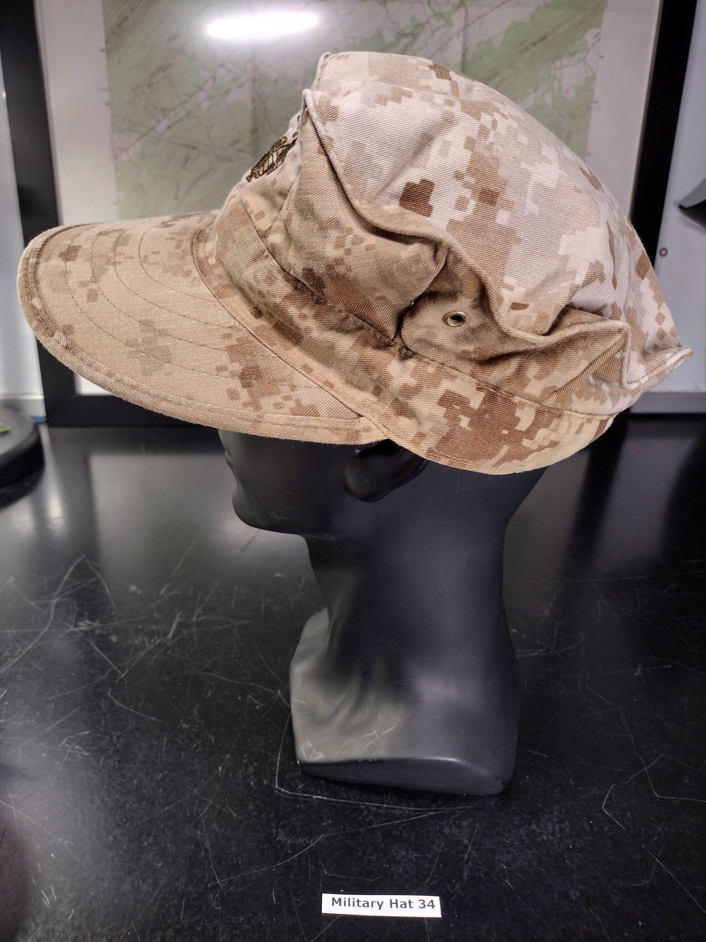 US Marine Corps Garrison Hat Desert Digital Camo Garrison Hat (Size: Small) | FREE US Shipping!