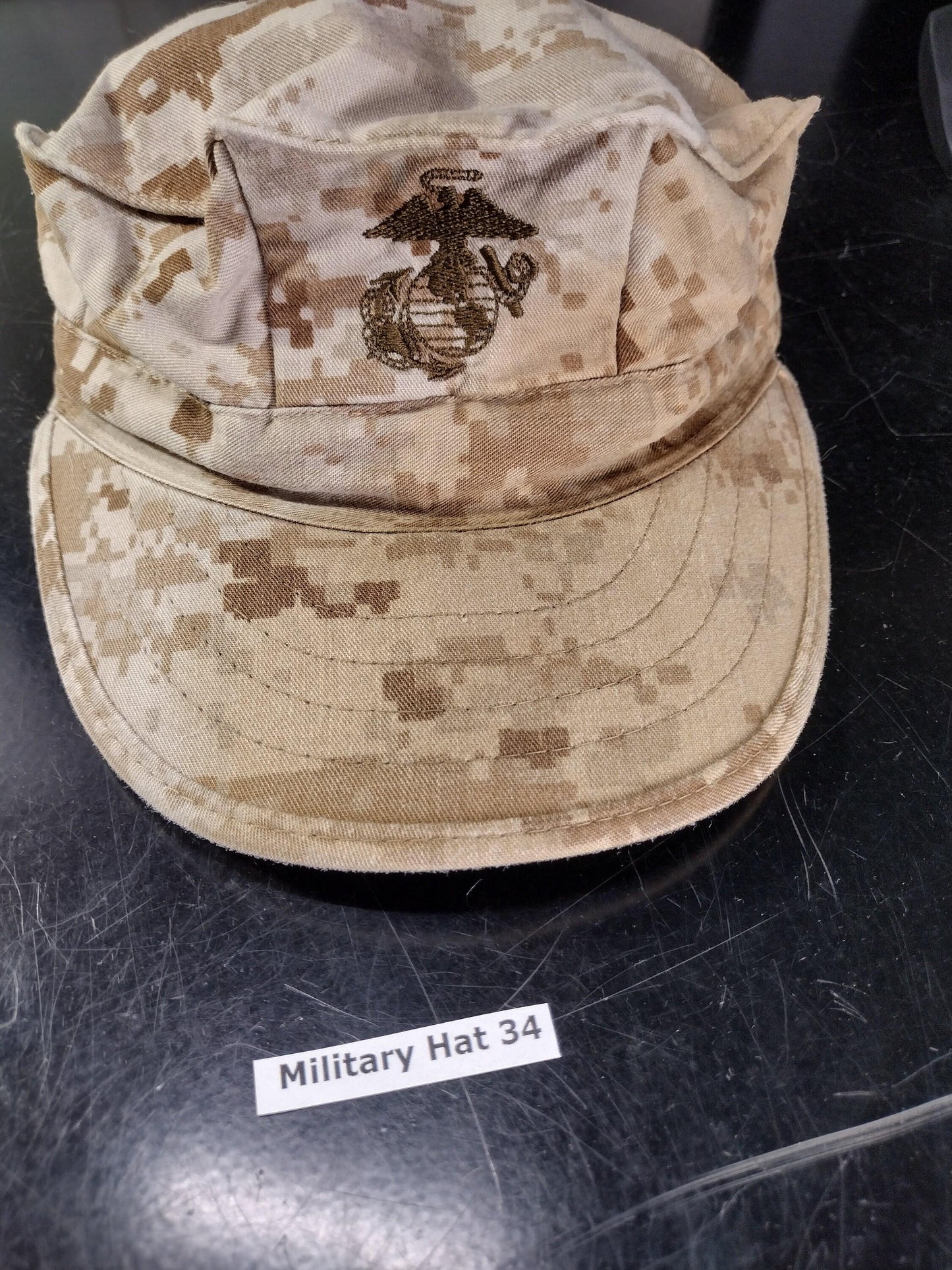 US Marine Corps Garrison Hat Desert Digital Camo Garrison Hat (Size: Small) | FREE US Shipping!