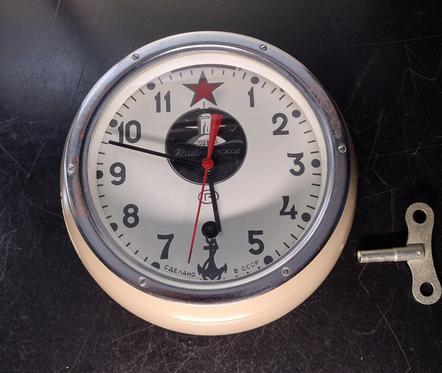 Working Vintage Soviet Russian Submarine Clock | Vostok 5-CHM Clock | FREE US Shipping