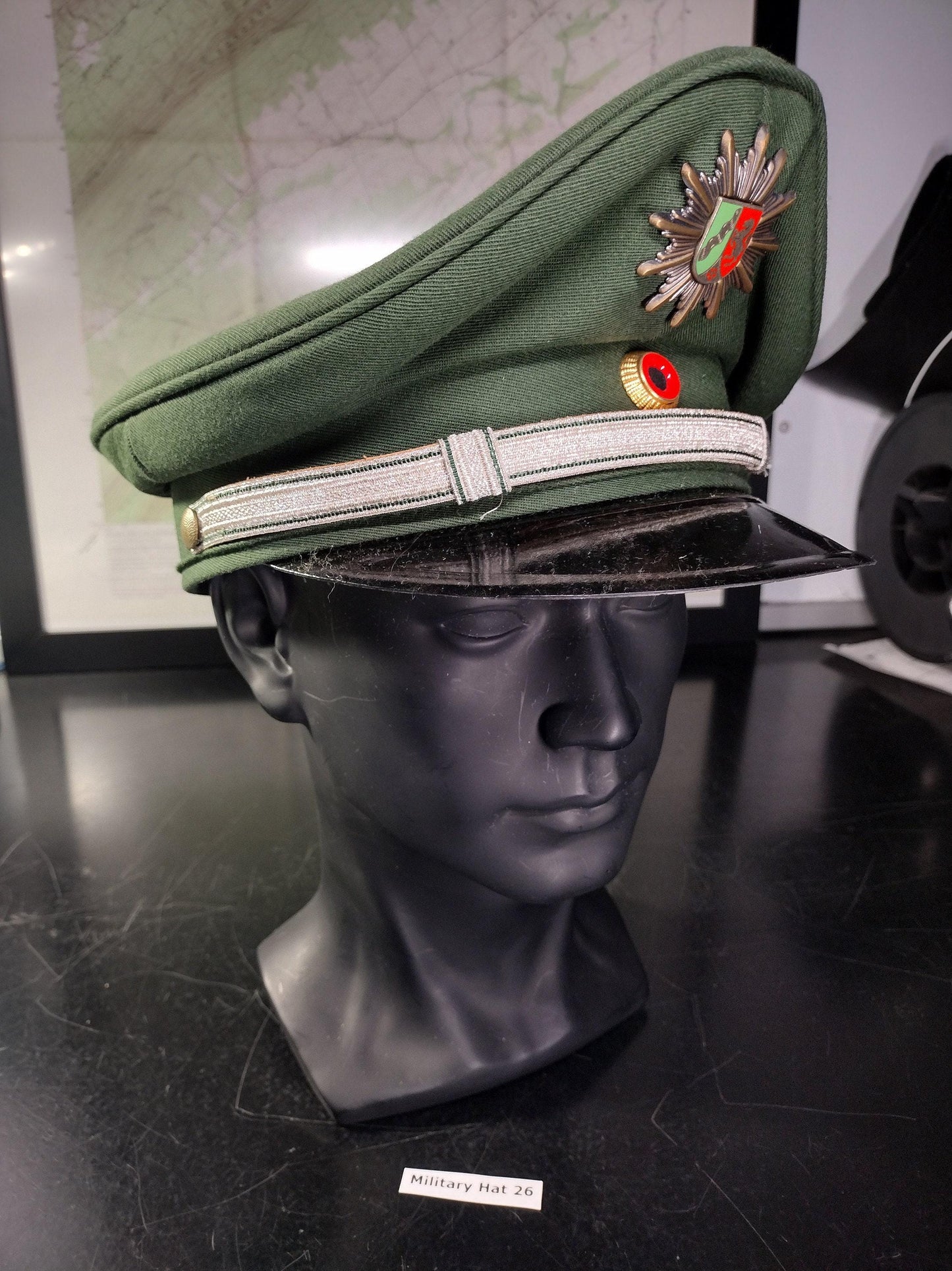 Vintage German Officers Cap With Metal Emblem/Crest (Size: 57 1989) | FREE US Shipping!