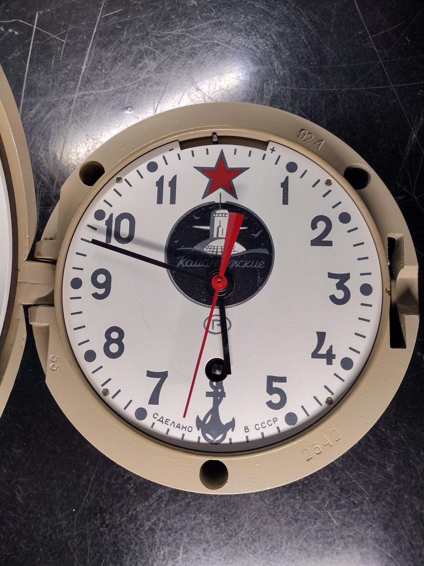 Working Vintage Soviet Russian Submarine Clock | Vostok 5-CHM Clock | FREE US Shipping