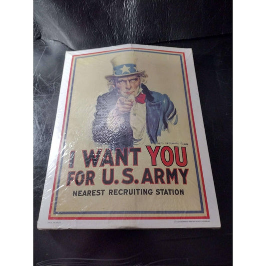 US Army "I Want You" Uncle Sam Genuine Recruiting Poster Stand Up! | FREE Shipping | US Army