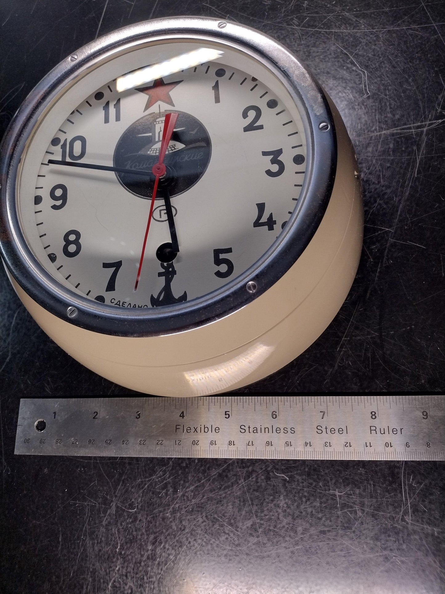 Working Vintage Soviet Russian Submarine Clock | Vostok 5-CHM Clock | FREE US Shipping